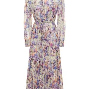 Zimmermann Tama Print Viscose Midi Dress